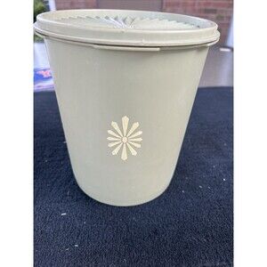 Vintage Tupperware  Green Servalier 7.75” Canister